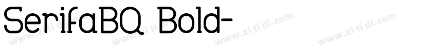 SerifaBQ Bold字体转换